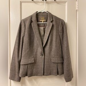 Talbots Gray Italian Wool Tweed Suit Jacket Blazer, size 10